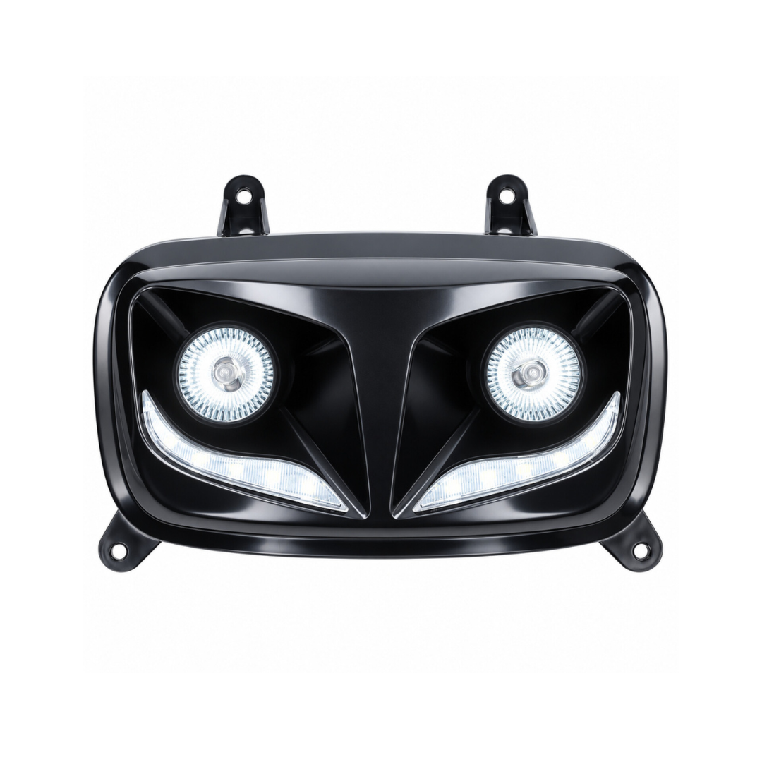 Black Headlight 'Booskijker' MBK Booster / Yamaha BW's