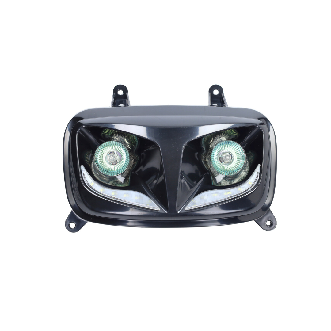 Black Headlight 'Booskijker' MBK Booster / Yamaha BW's
