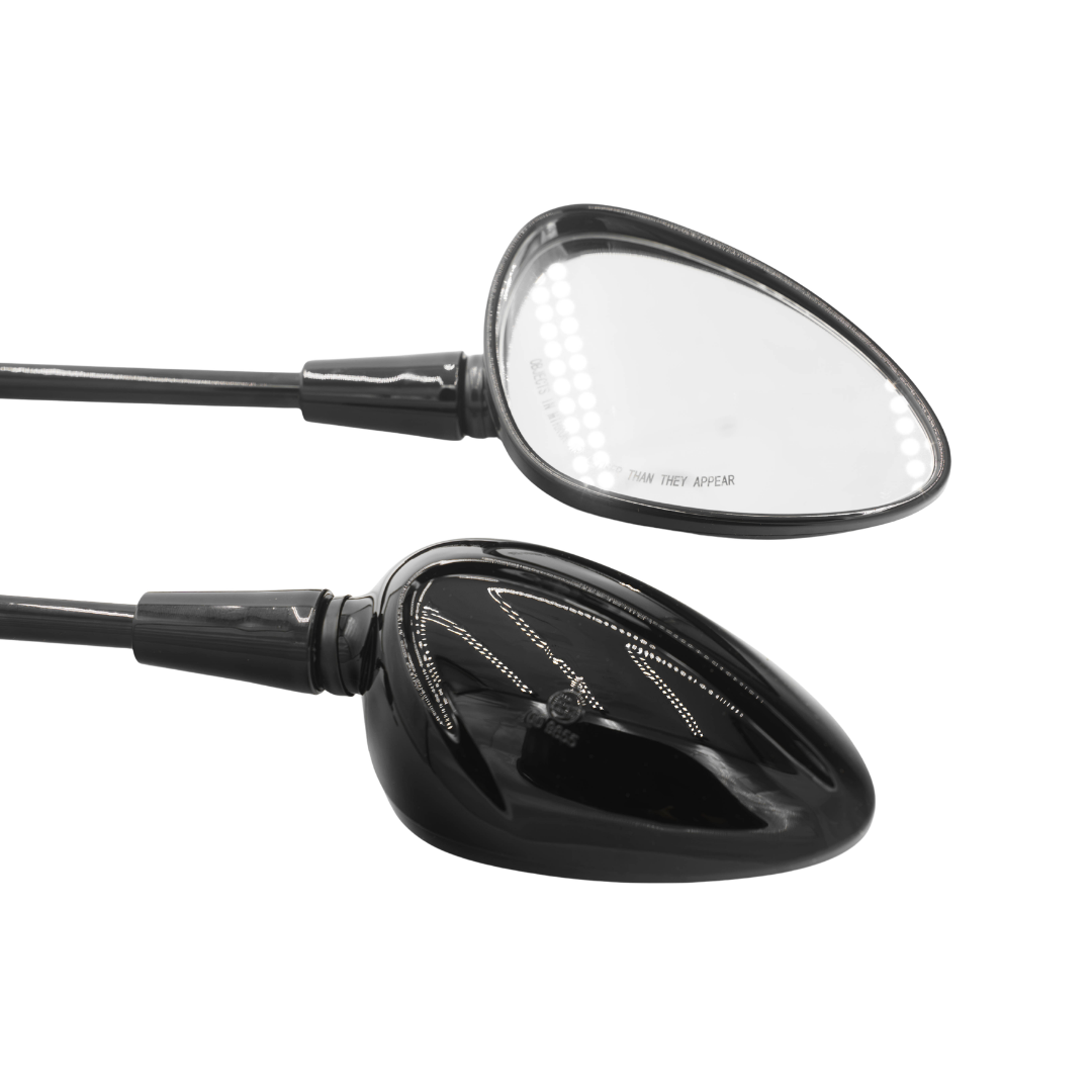 Vespa spiegelt lange matte schwarz