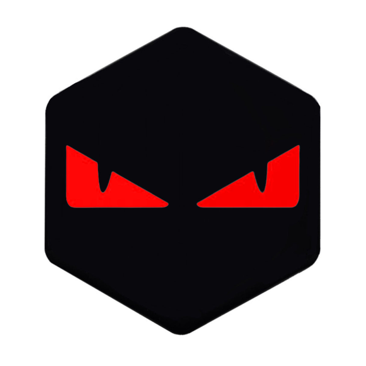 3D Voorkaplogo/Sticker Boze Ogen Zip Rood 3D Sticker