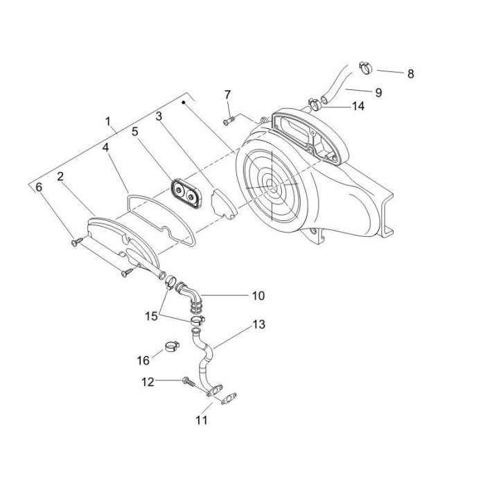Filtre à air - Hotte réfrigérante | ZIP 50 4T 25 km / h Noabs E2 2006-2016 (EMEA)