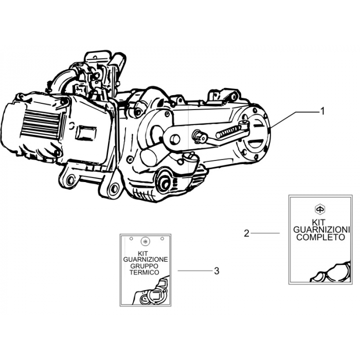 Motor complete | ZIP 50 4T 25 km/h NOABS E2 2006-2016 (EMEA)