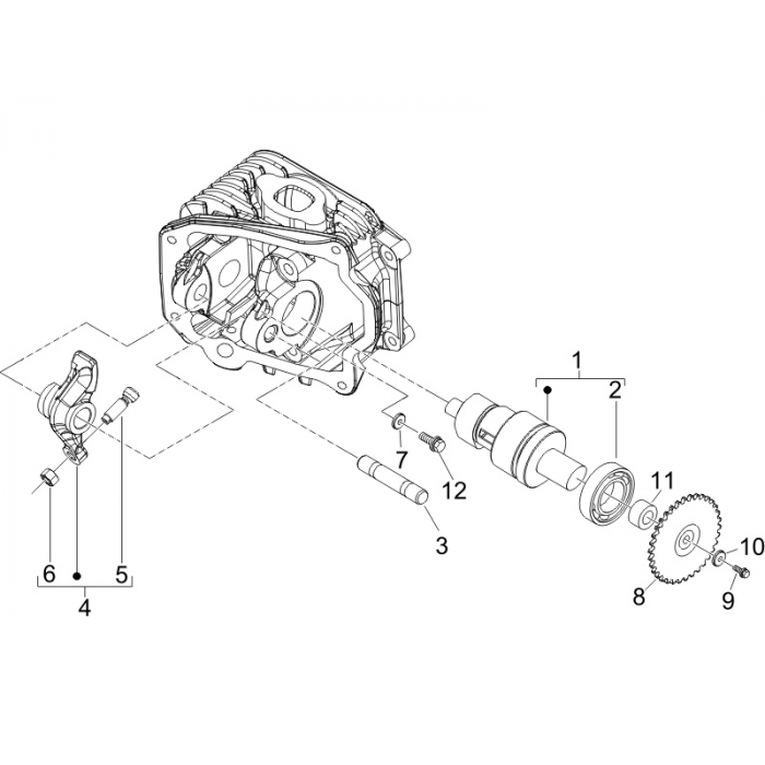 Camshaft ZIP 50 4T 25 km/h NOABS E2 2006-2016 (EMEA)