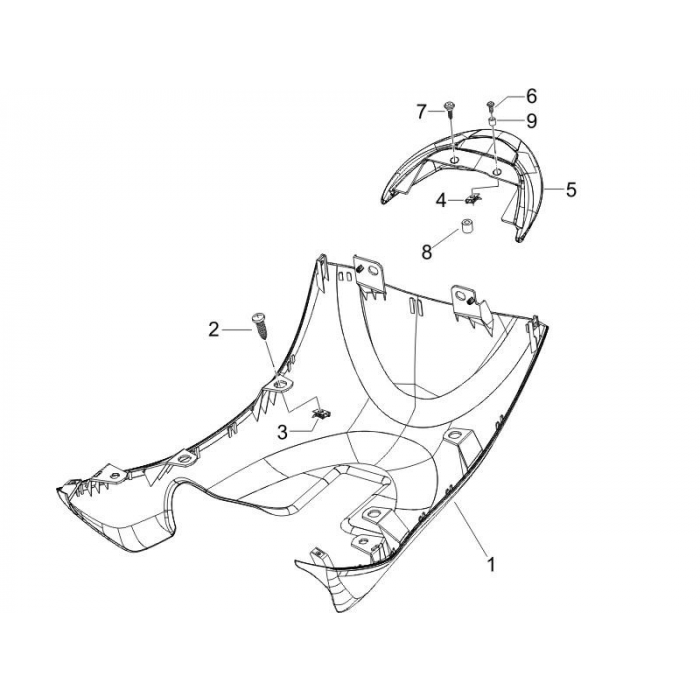 Onderpoiler - Rear spoiler | ZIP 50 4T 25 km/h NOABS E2 2006-2016 (EMEA)
