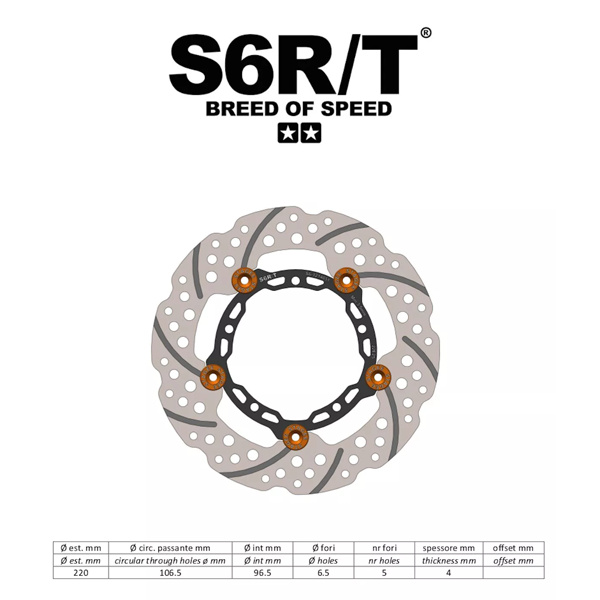 Remschijf Zwevend 220Mm Stage6 R/T Vespa Sprint / Primavera