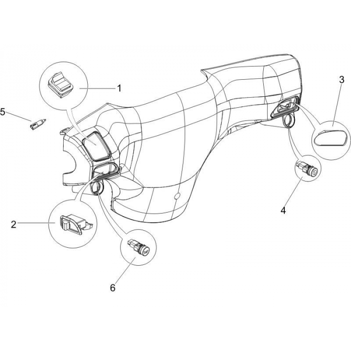 Commutateurs Gidon Zip 50 4T 25 km / h Noabs E2 2006-2016 (EMEA)