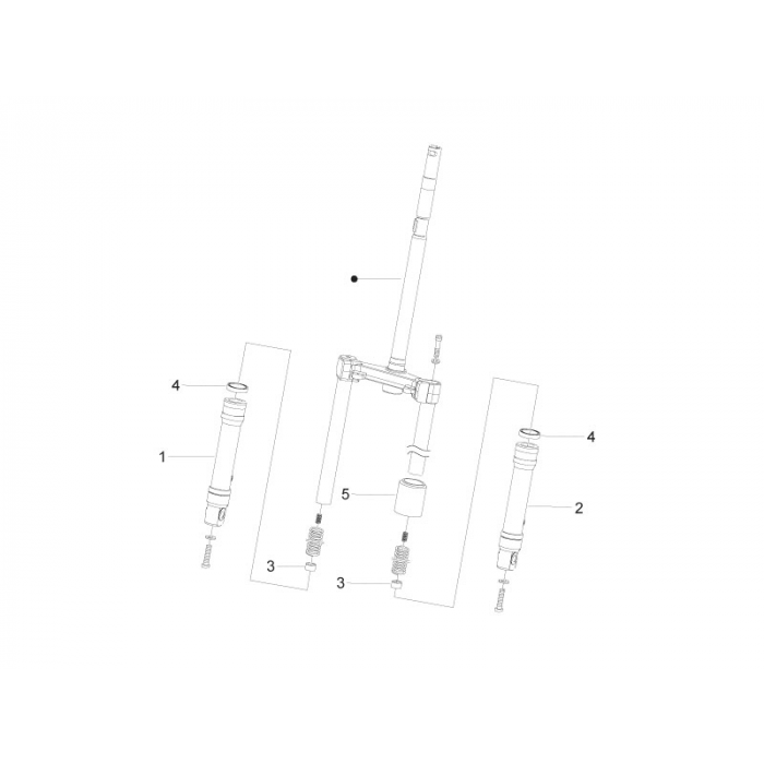 Componenti forcelle Zip 50 4T 25 km/h Noabs E2 2006-2016 (EMEA)