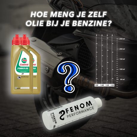 Hoe moet je zelf je 2-takt scooter mengen?