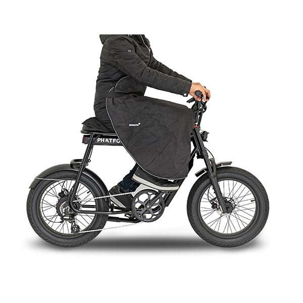 beenkleed Stricto incl. opbergtas bakfiets/ zwart past op fiets, fatbike