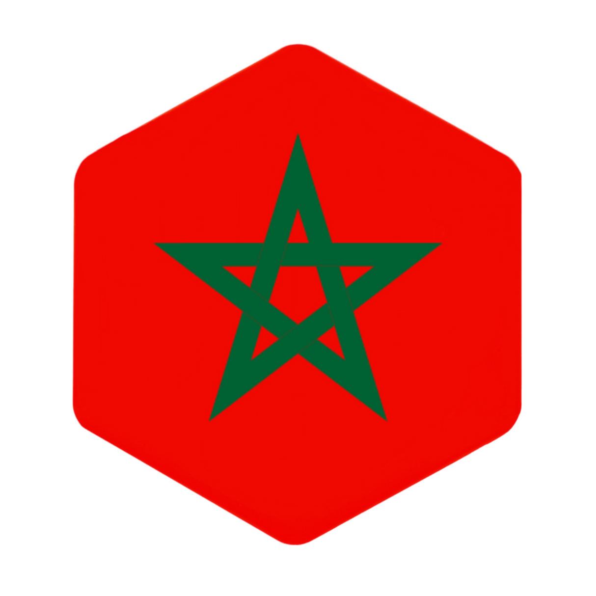 Logo/autocollant de casquette avant 3D, fermeture éclair du drapeau marocain