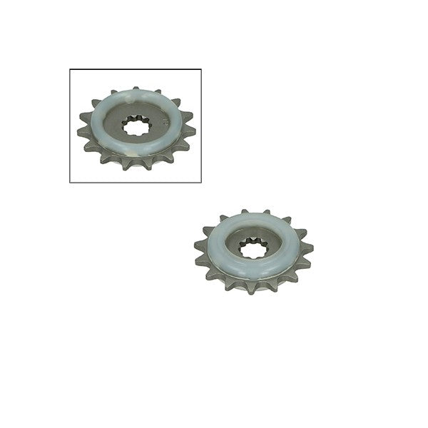 Pignon avant + caoutchouc qualité A 15T pour Maxi, Puch