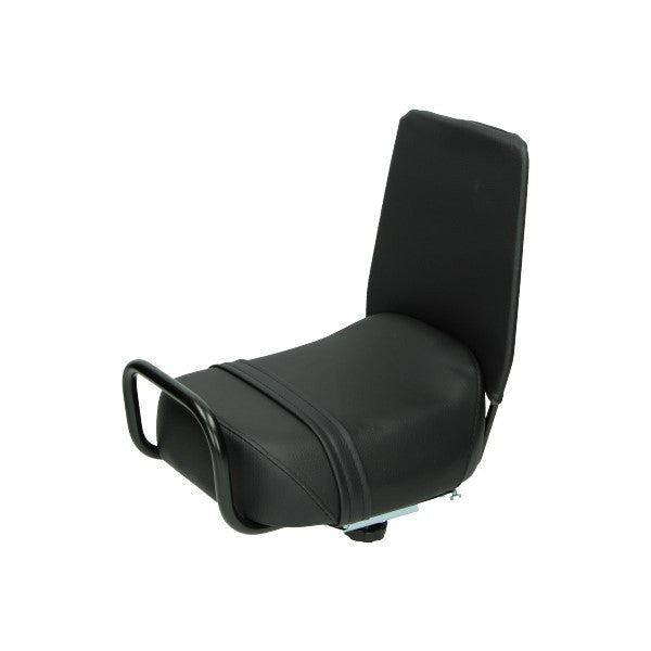 Duo-seat + Backrest Nero si adatta a AGM Goccia, a ciclomotore Vespa, Univ (Made in UE)