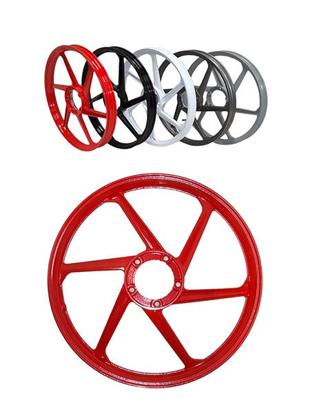 voorwiel/achterwiel fast-arrow aluminium sport-1 17 inch rood past op puch maxi