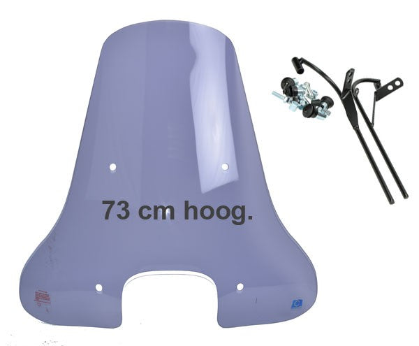 Hoog Windscherm + Bevestiging Smoke BTC Riva Sport / AGM VX50s Vierkante Koplamp