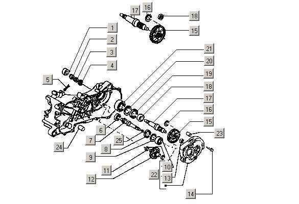 Gilera Stalker 50 2T E1 1998-2005 - Aandrijfschacht