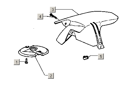 Gilera Stalker 50 2T E1 1998-2005 - Achterspatbord