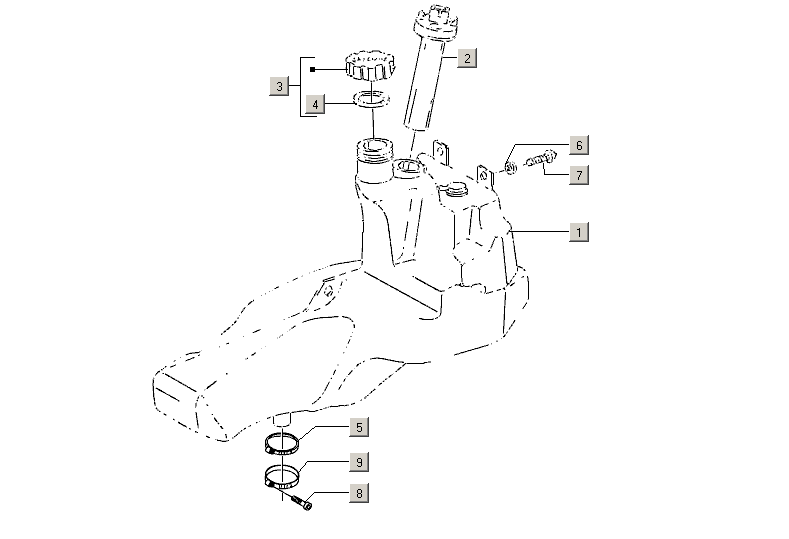 Gilera Stalker 50 2T E2 2005-2006 - Benzinetank