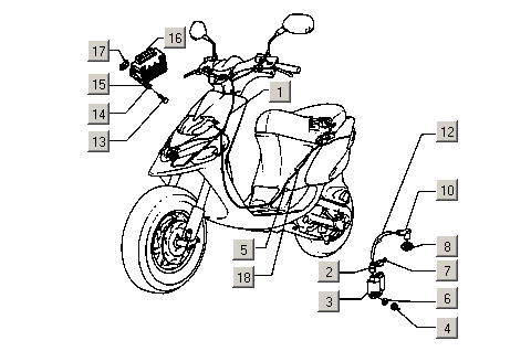 Gilera Stalker 50 2T E1 1998-2005 - Bobine CDI