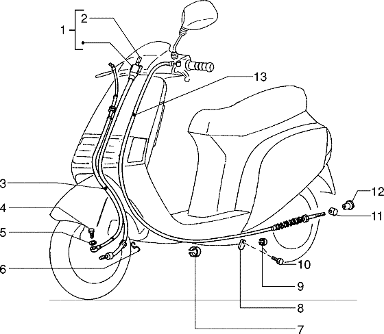Piaggio Skipper - Bowdenkabels