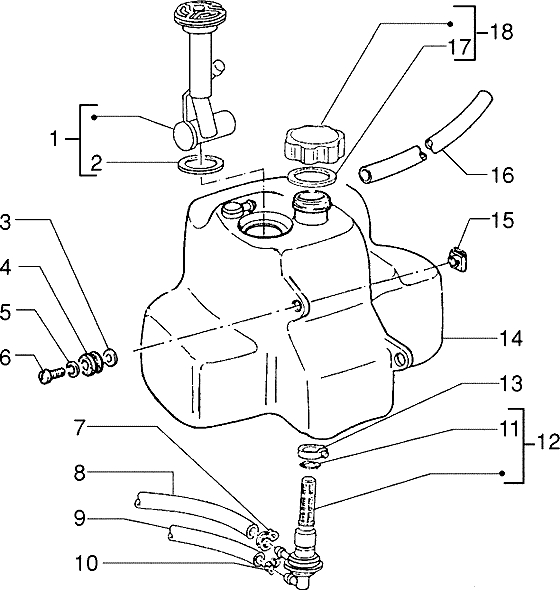 Piaggio Skipper - Brandstoftank