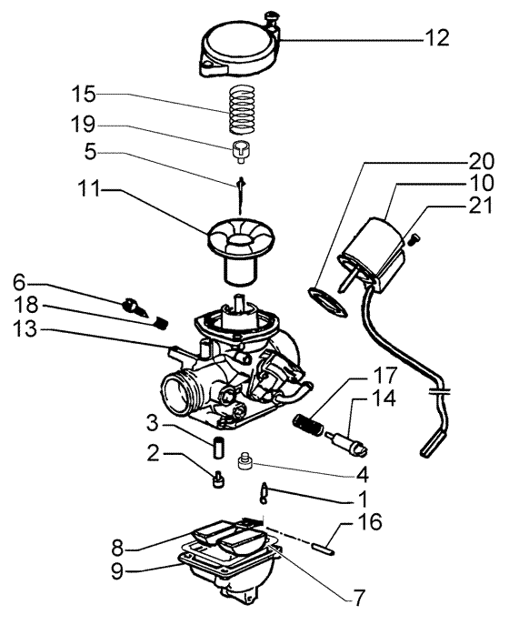 Vespa LX 50 4T 2005-2012 - Carburateur