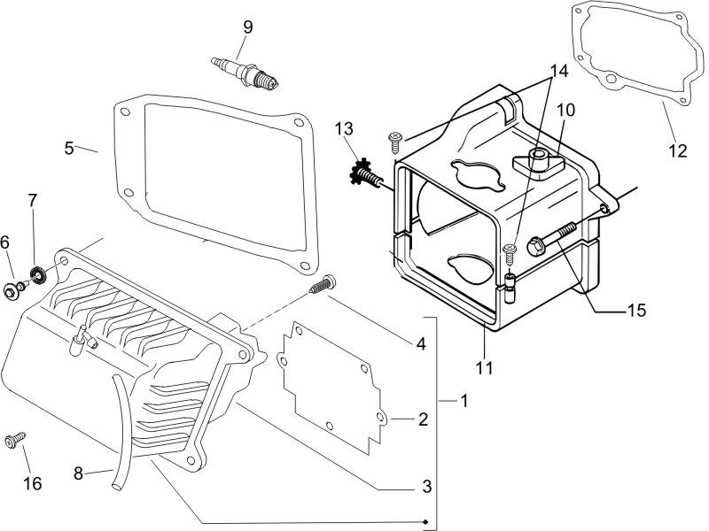 Zip 50 4T NOABS E2 2006-2013 - Cilinderkopdeksel