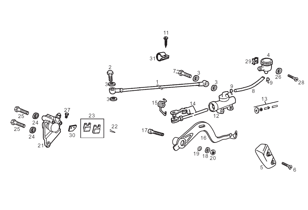 Derbi Senda SM 50 2T 2000-2001 – Achterrem