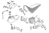 Derbi Senda SM 50 2T 2000-2001 – Benzinetank Luchtfilter Buddyseat