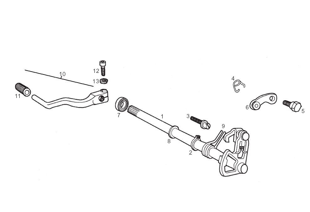 Derbi Senda SM 50 2T 2000-2001 – Schakelpedaal