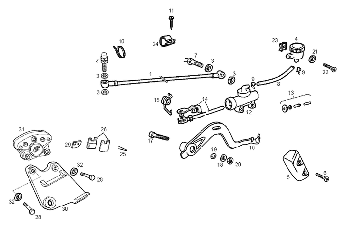 Derbi Senda SM 50 2T 2ª ED DRD 2002-2003 – Remklauw Achter