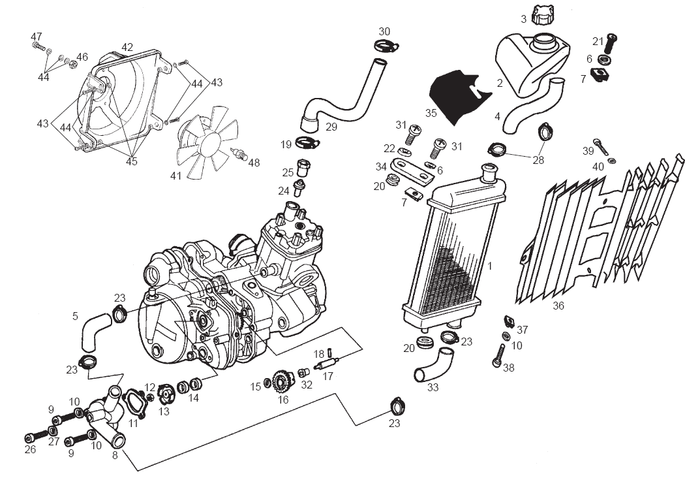 Derbi Senda SM 50 2T 2ª ED X-Treme E1 2003 – Oliepomp Waterpomp