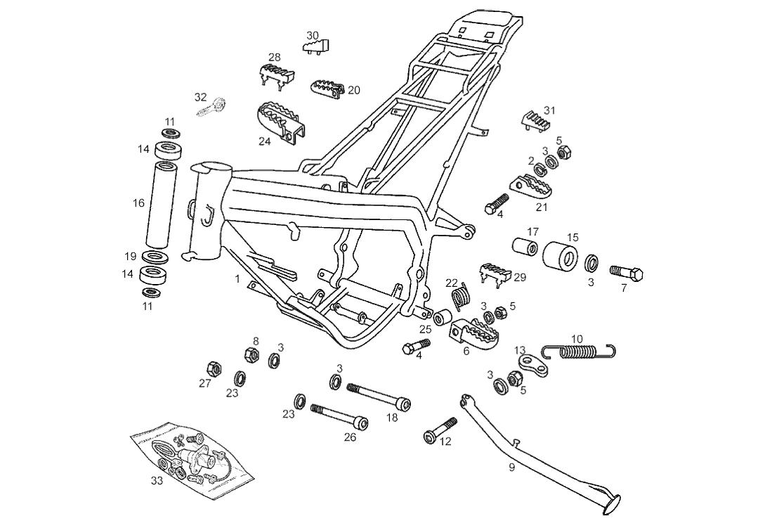 Derbi Senda SM 50 2T 2ª ED X-Treme E2 2005 – Frame