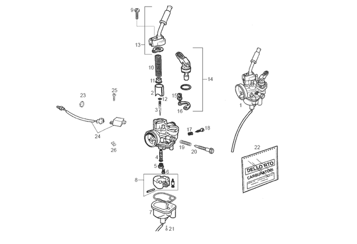 Derbi Senda SM 50 2T 3ª ED X-Treme E2 2006 – Carburateur Automatische Start