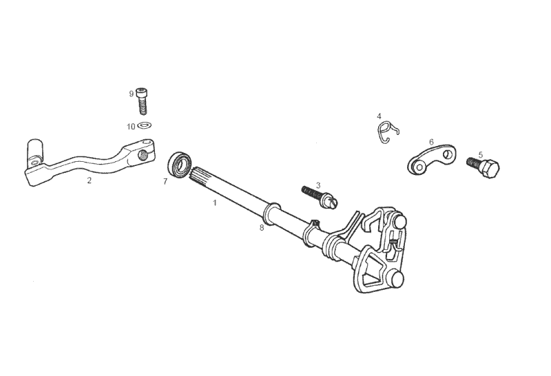 Derbi Senda SM 50 2T 3ª ED X-Treme E2 2006 – Schakelpedaal