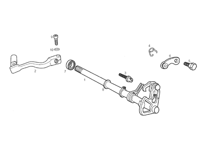 Derbi Senda SM 50 2T 3ª ED X-Treme E2 2006 – Schakelpedaal