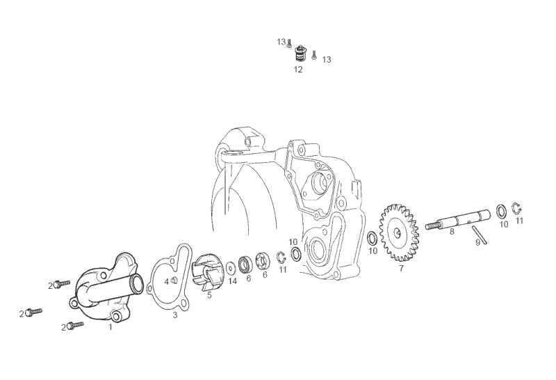 Derbi Senda SM 50 2T 3ª ED X-Treme E2 2006 – Waterpomp