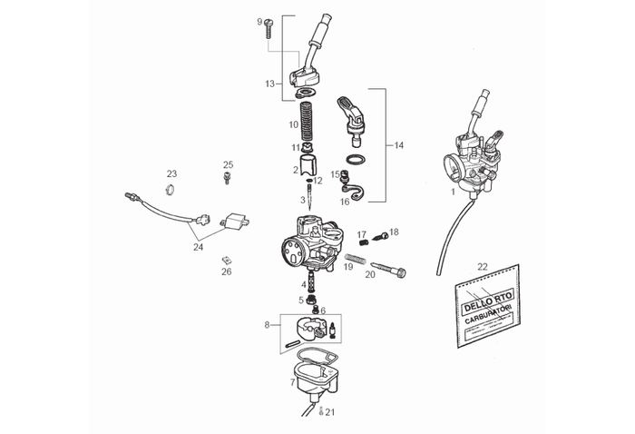 Derbi Senda SM 50 2T 3ª ED X-Treme E2 2008 – Carburateur Automatische Start