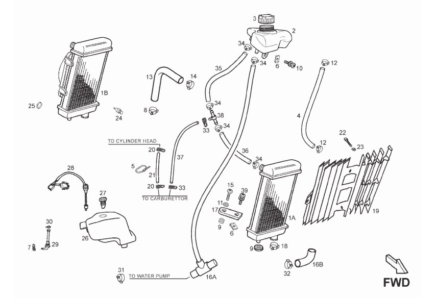 Derbi Senda SM 50 2T 3ª ED X-Treme E2 2008 – Oliepomp Waterpomp