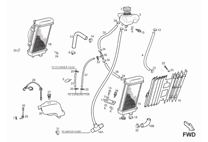 Derbi Senda SM 50 2T 3ª ED X-Treme E2 2008 – Oliepomp Waterpomp