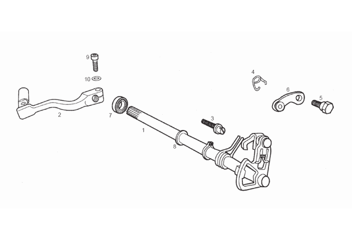 Derbi Senda SM 50 2T 3ª ED X-Treme E2 2008 – Schakelpedaal