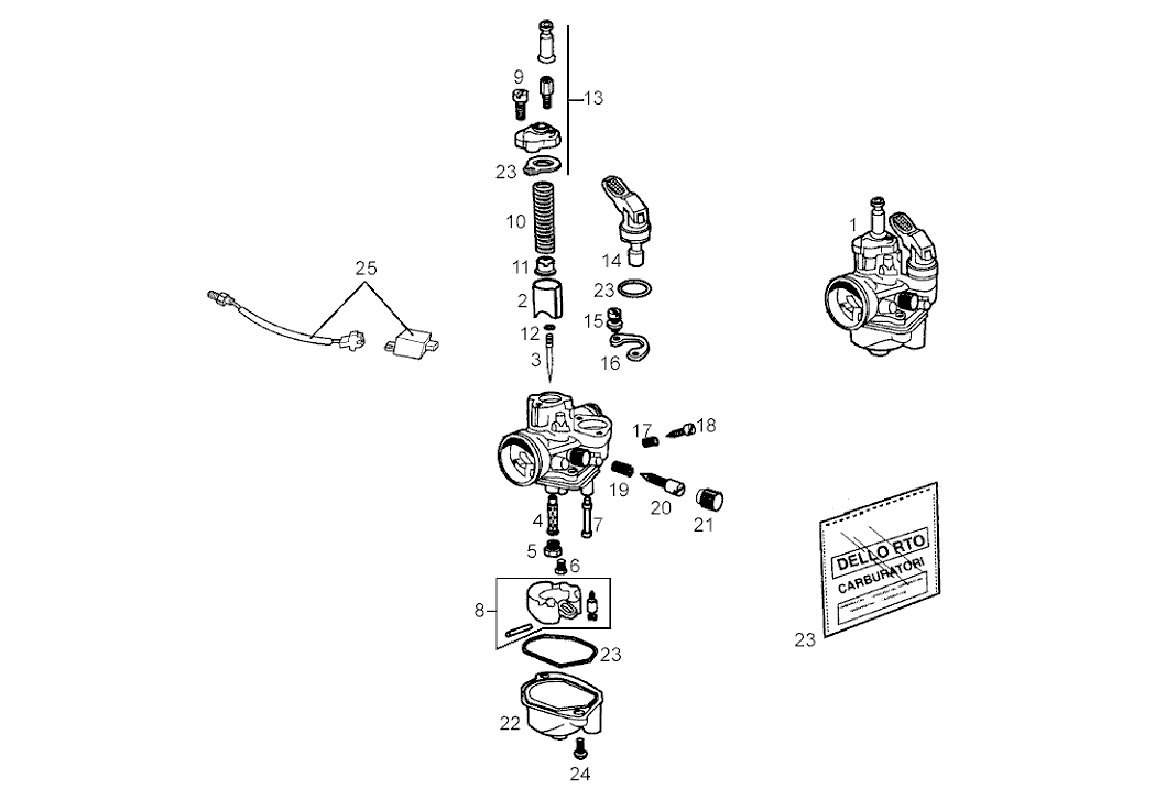 Derbi Senda SM 50 2T X-Treme E2 2004 – Carburateur Automatische Start