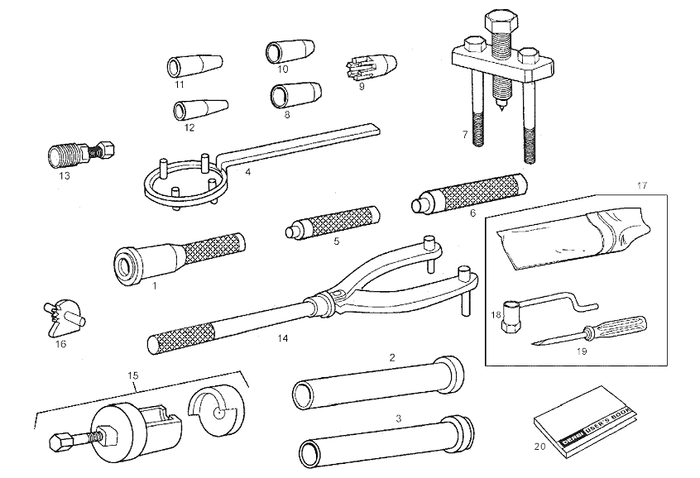 Derbi Senda SM 50 2T X-Treme E2 2004 – Gereedschapszak Handleiding