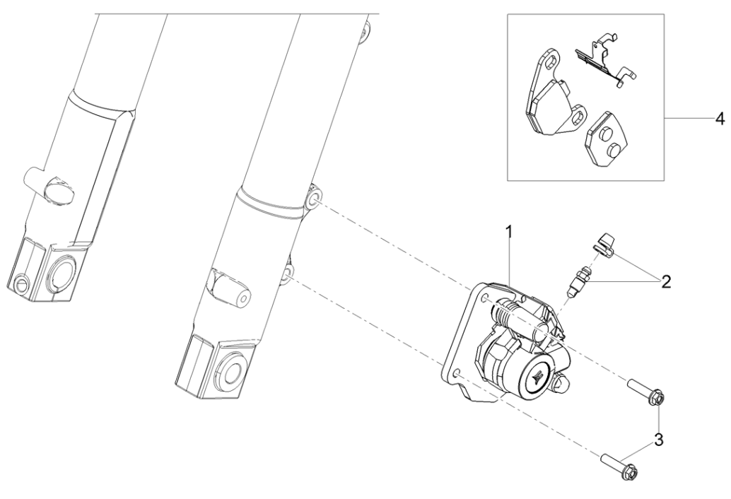 Derbi Senda SM 50 2T X-Treme E4 2019-2020 – Remklauw Voor