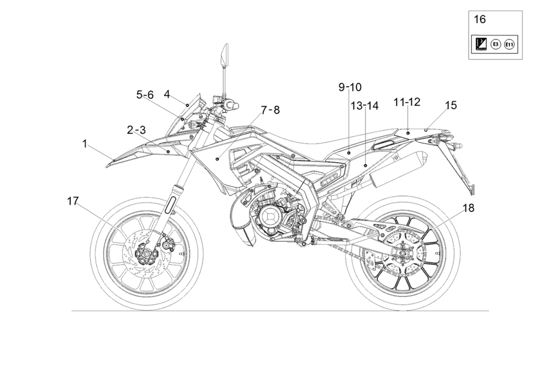 Derbi Senda SM 50 2T X-Treme E4 2019-2020 – Stickers