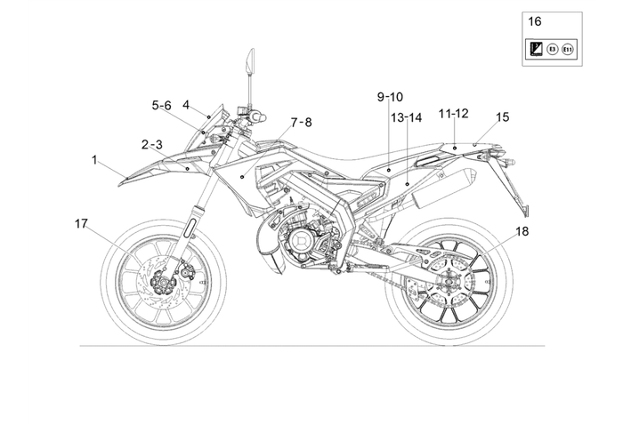 Derbi Senda SM 50 2T X-Treme E4 2019-2020 – Stickers