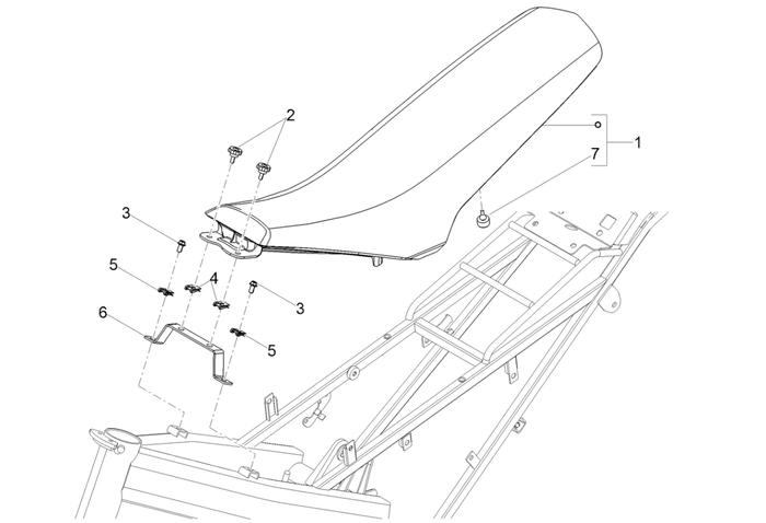 Derbi Senda SM 50 2T X-Treme E4 2019-2020 – Zadel
