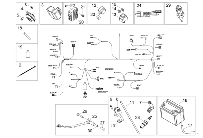 Derbi Senda SM 50 2T X-Treme Low Seat E4 2019 – Accu Kilometertellerkabel