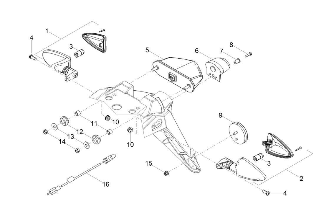 Derbi Senda SM 50 2T X-Treme Low Seat E4 2019 – Knipperlicht Achter