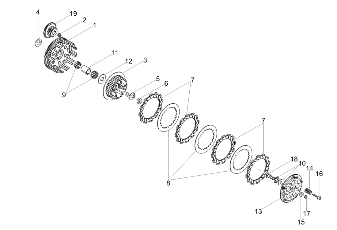 Derbi Senda SM 50 2T X-Treme Low Seat E4 2019 – Koppeling