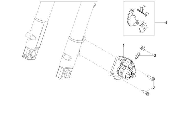 Derbi Senda SM 50 2T X-Treme Low Seat E4 2019 – Remklauw Voor
